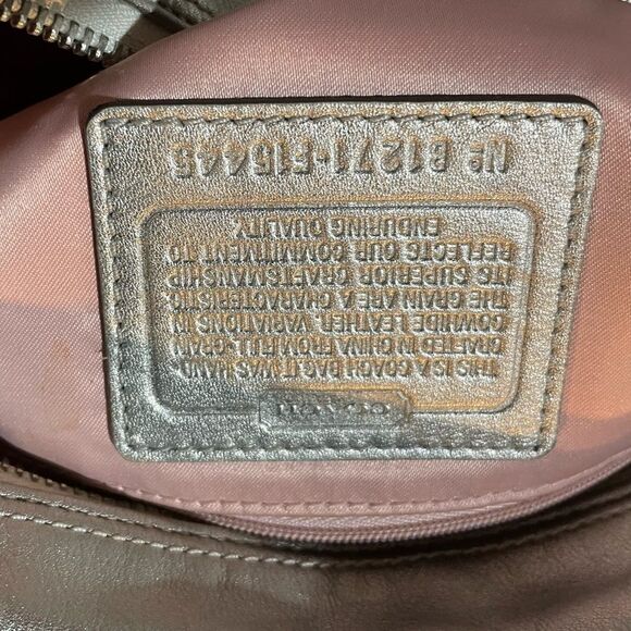 Coach Ashley Two Way Leather Satchel White/Silver - Picture 3 of 9